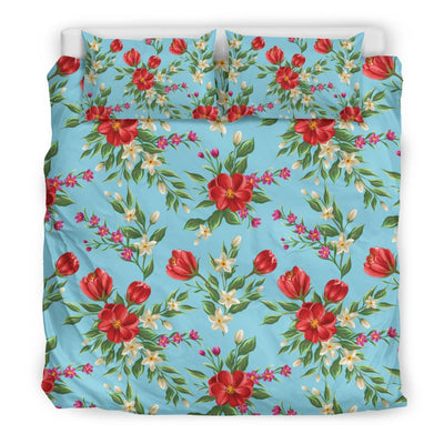 Summer Floral Pattern Print Design SF011 Duvet Cover Bedding Set-JORJUNE.COM