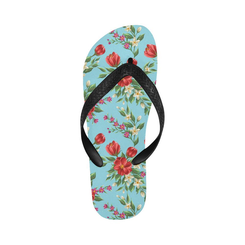 Summer Floral Pattern Print Design SF011 Flip Flops-JorJune