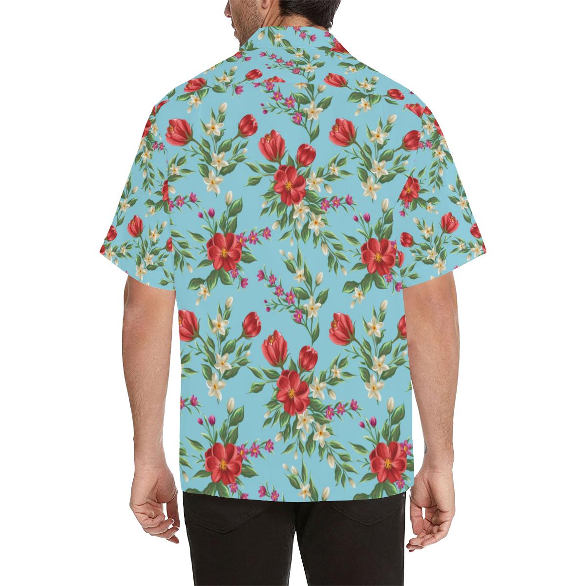 Summer Floral Pattern Print Design SF011 Men Hawaiian Shirt-JorJune
