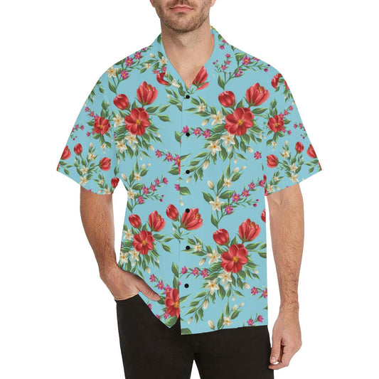 Summer Floral Pattern Print Design SF011 Men Hawaiian Shirt-JorJune