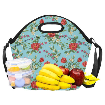 Summer Floral Pattern Print Design SF011 Neoprene Lunch Bag-JorJune
