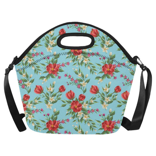 Summer Floral Pattern Print Design SF011 Neoprene Lunch Bag-JorJune
