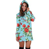 Summer Floral Pattern Print Design SF011 Women Hoodie Dress