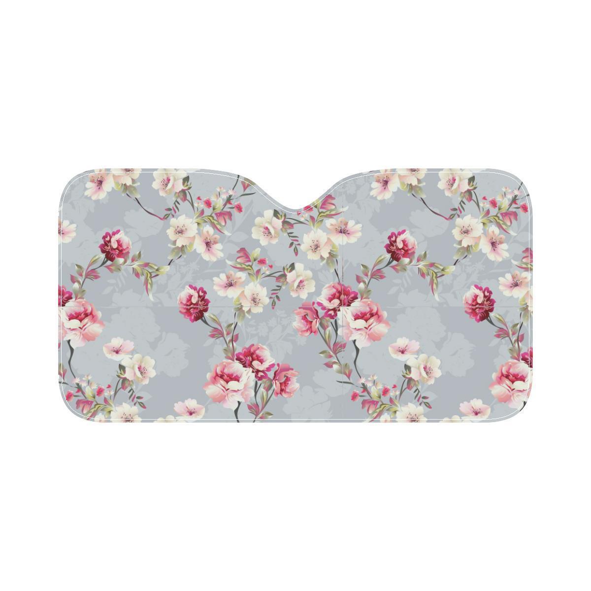 Summer Floral Pattern Print Design SF02 Car Sun Shade-JorJune