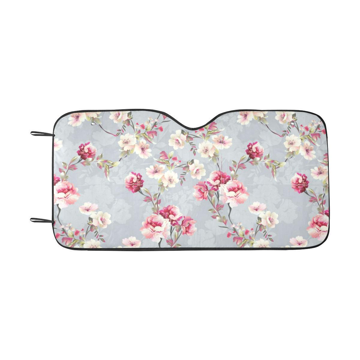 Summer Floral Pattern Print Design SF02 Car Sun Shade-JorJune