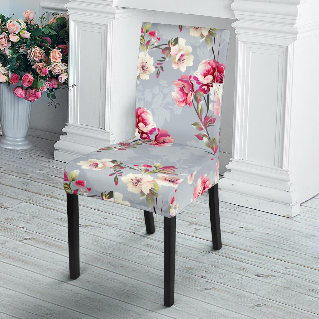 Summer Floral Pattern Print Design SF02 Dining Chair Slipcover-JORJUNE.COM