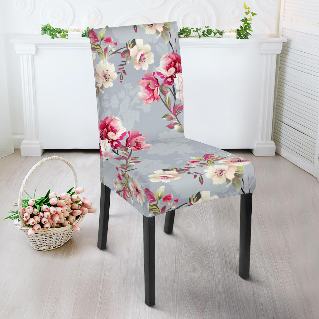 Summer Floral Pattern Print Design SF02 Dining Chair Slipcover-JORJUNE.COM