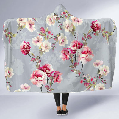 Summer Floral Pattern Print Design SF02 Hooded Blanket-JORJUNE.COM