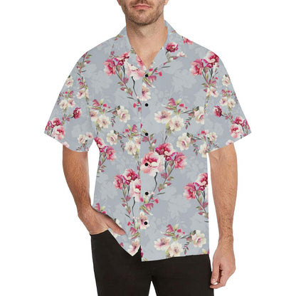 Summer Floral Pattern Print Design SF02 Men Hawaiian Shirt-JorJune