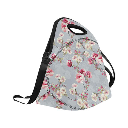 Summer Floral Pattern Print Design SF02 Neoprene Lunch Bag-JorJune