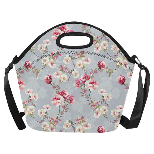 Summer Floral Pattern Print Design SF02 Neoprene Lunch Bag-JorJune