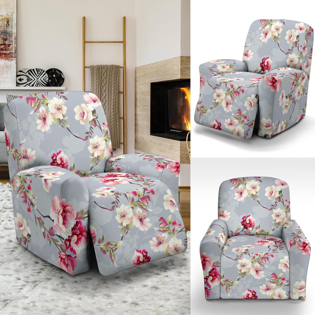 Summer Floral Pattern Print Design SF02 Recliner Slipcover-JORJUNE.COM