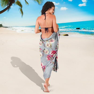 Summer Floral Pattern Print Design SF02 Sarong Pareo Wrap-JORJUNE.COM