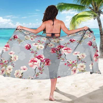 Summer Floral Pattern Print Design SF02 Sarong Pareo Wrap-JORJUNE.COM