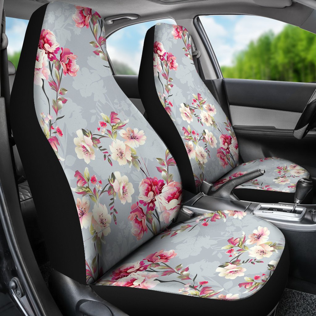 Summer Floral Pattern Print Design SF02 Universal Fit Car Seat Covers-JorJune