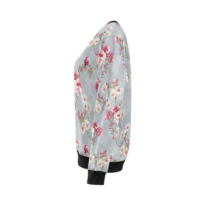 Summer Floral Pattern Print Design SF02 Women Long Sleeve Sweatshirt-JorJune