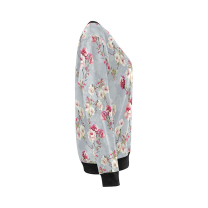 Summer Floral Pattern Print Design SF02 Women Long Sleeve Sweatshirt-JorJune