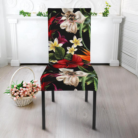 Summer Floral Pattern Print Design SF03 Dining Chair Slipcover-JORJUNE.COM