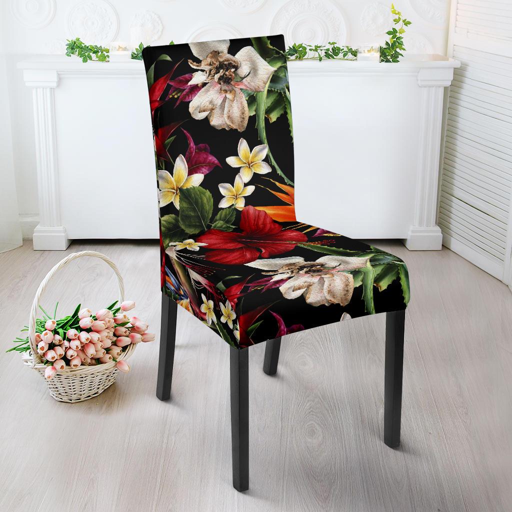 Summer Floral Pattern Print Design SF03 Dining Chair Slipcover-JORJUNE.COM