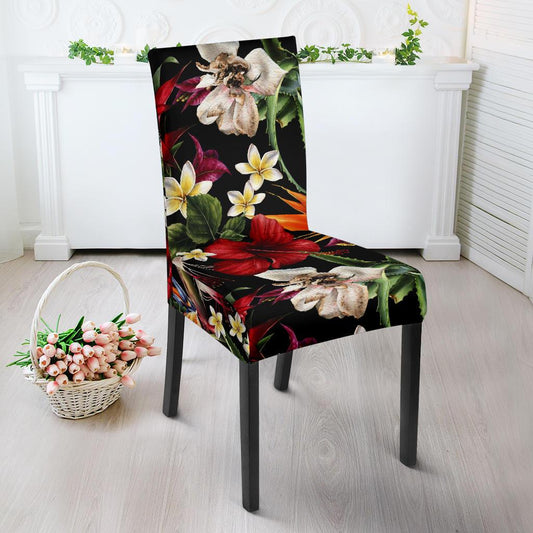 Summer Floral Pattern Print Design SF03 Dining Chair Slipcover-JORJUNE.COM