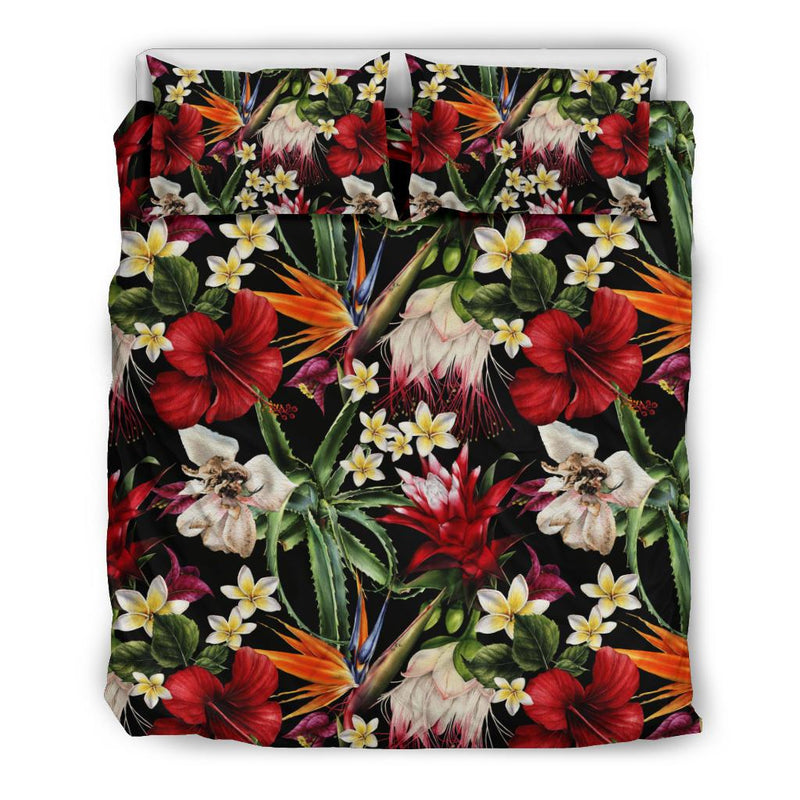 Summer Floral Pattern Print Design SF03 Duvet Cover Bedding Set-JORJUNE.COM