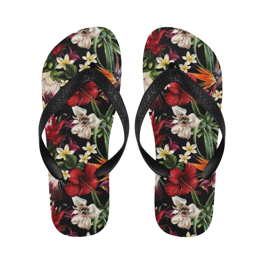 Summer Floral Pattern Print Design SF03 Flip Flops-JorJune