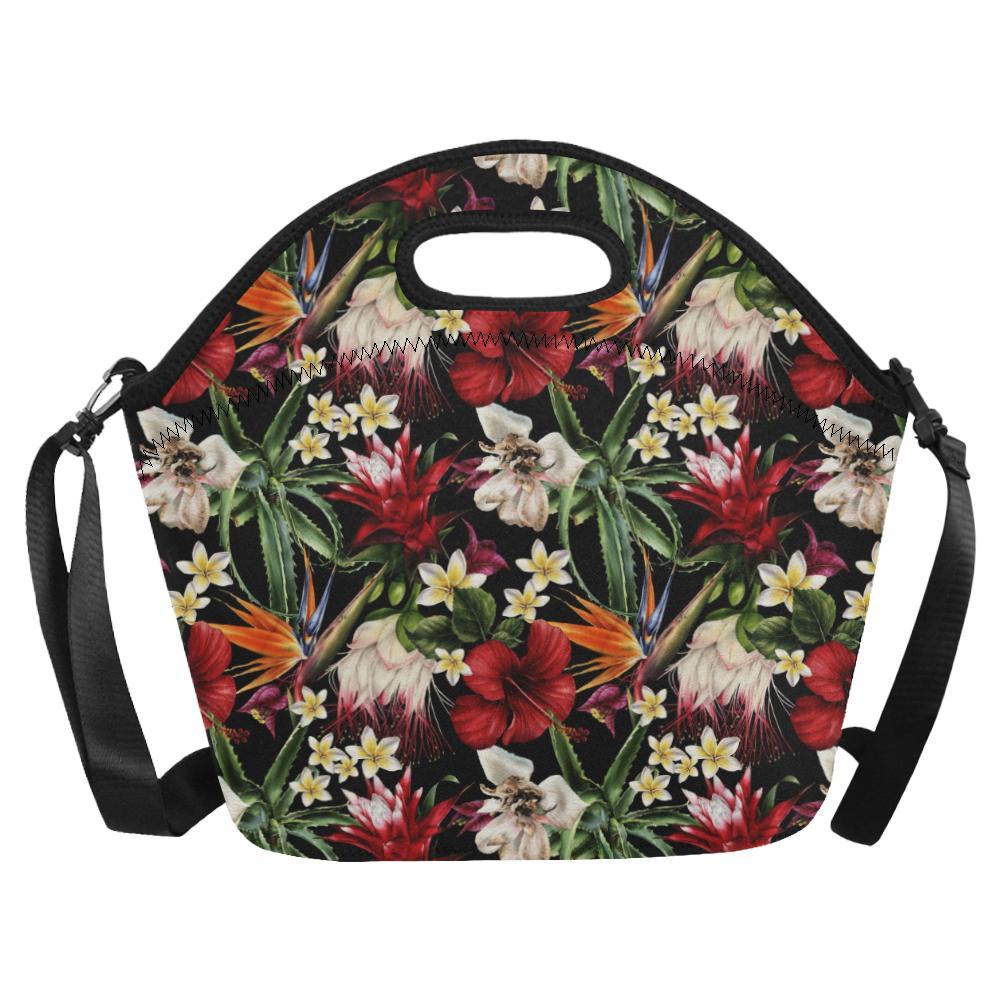 Summer Floral Pattern Print Design SF03 Neoprene Lunch Bag-JorJune