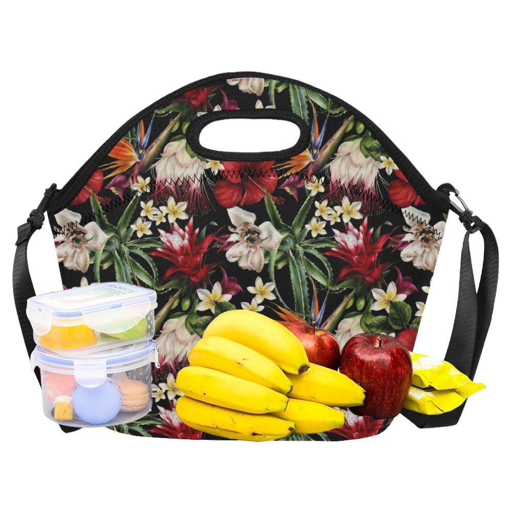 Summer Floral Pattern Print Design SF03 Neoprene Lunch Bag-JorJune