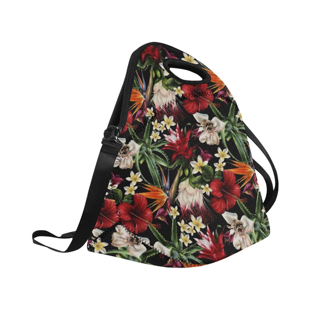 Summer Floral Pattern Print Design SF03 Neoprene Lunch Bag-JorJune