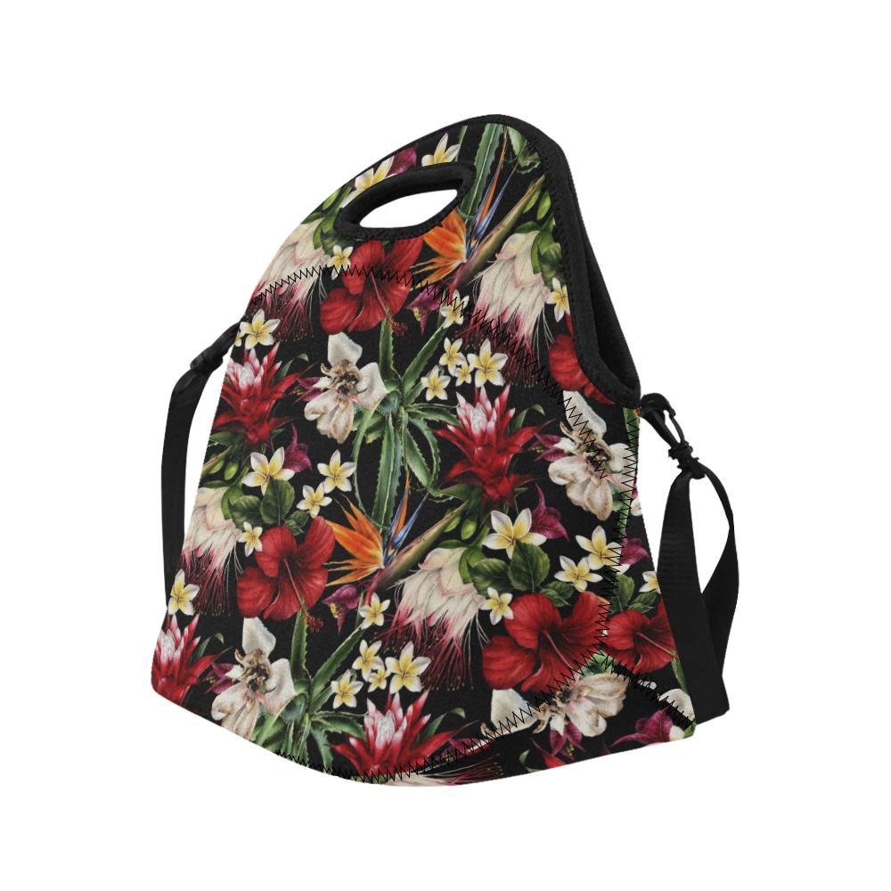 Summer Floral Pattern Print Design SF03 Neoprene Lunch Bag-JorJune