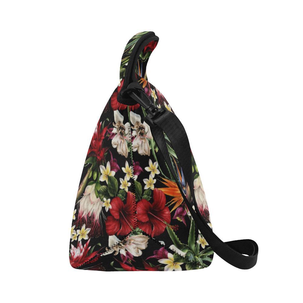 Summer Floral Pattern Print Design SF03 Neoprene Lunch Bag-JorJune