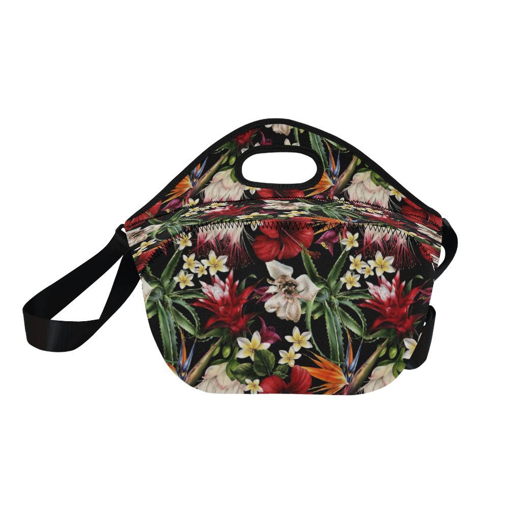 Summer Floral Pattern Print Design SF03 Neoprene Lunch Bag-JorJune