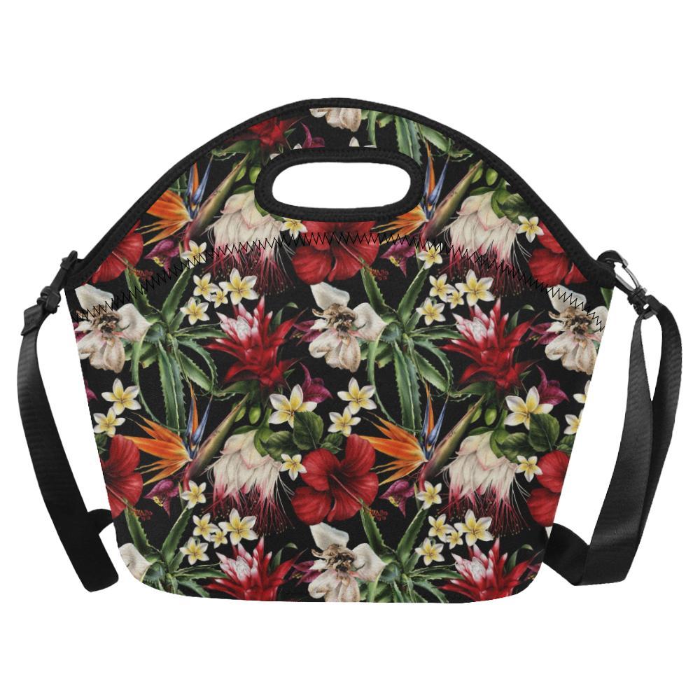 Summer Floral Pattern Print Design SF03 Neoprene Lunch Bag-JorJune