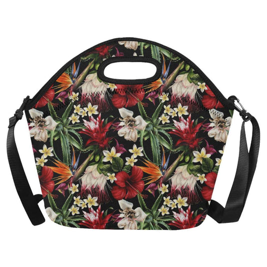 Summer Floral Pattern Print Design SF03 Neoprene Lunch Bag-JorJune