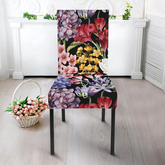 Summer Floral Pattern Print Design SF04 Dining Chair Slipcover-JORJUNE.COM