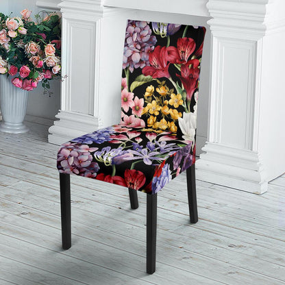 Summer Floral Pattern Print Design SF04 Dining Chair Slipcover-JORJUNE.COM