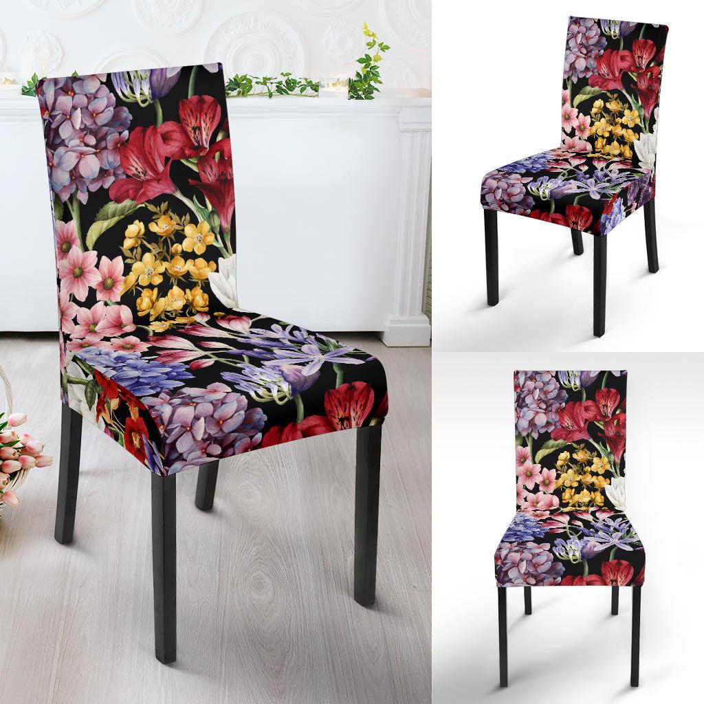 Summer Floral Pattern Print Design SF04 Dining Chair Slipcover-JORJUNE.COM