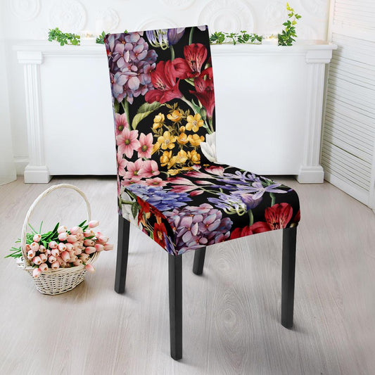 Summer Floral Pattern Print Design SF04 Dining Chair Slipcover-JORJUNE.COM