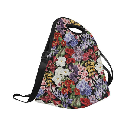 Summer Floral Pattern Print Design SF04 Neoprene Lunch Bag-JorJune