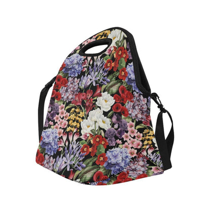 Summer Floral Pattern Print Design SF04 Neoprene Lunch Bag-JorJune