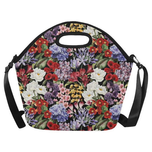 Summer Floral Pattern Print Design SF04 Neoprene Lunch Bag-JorJune