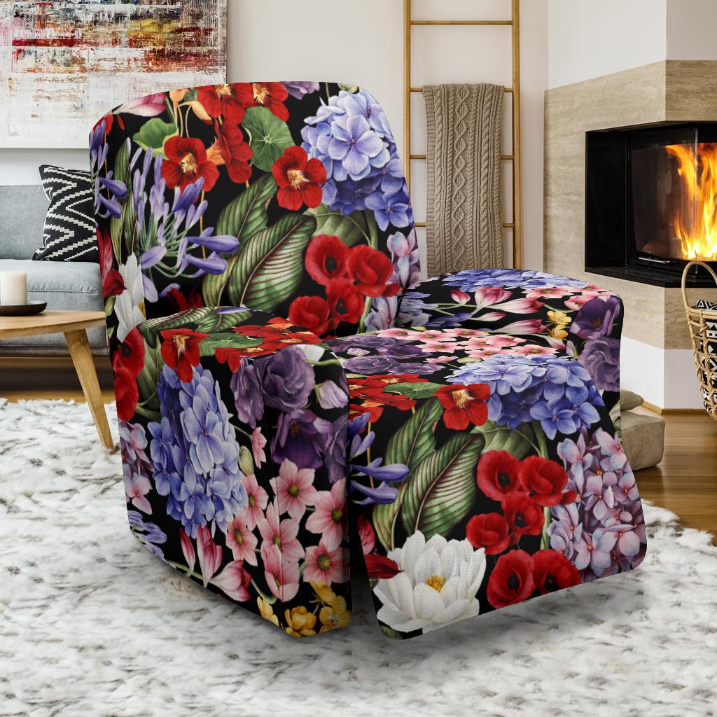 Summer Floral Pattern Print Design SF04 Recliner Slipcover-JORJUNE.COM