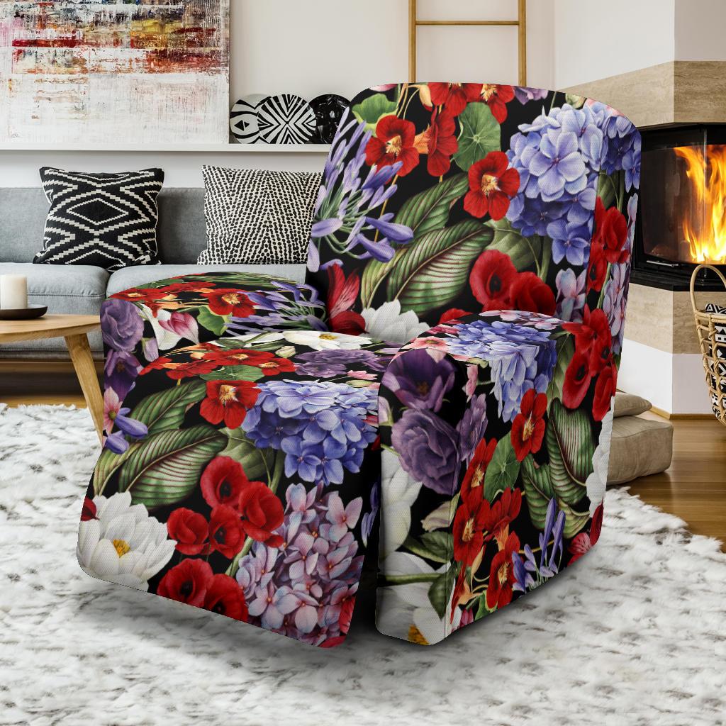 Summer Floral Pattern Print Design SF04 Recliner Slipcover-JORJUNE.COM