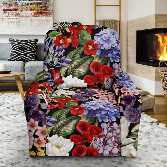 Summer Floral Pattern Print Design SF04 Recliner Slipcover-JORJUNE.COM