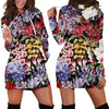 Summer Floral Pattern Print Design SF04 Women Hoodie Dress