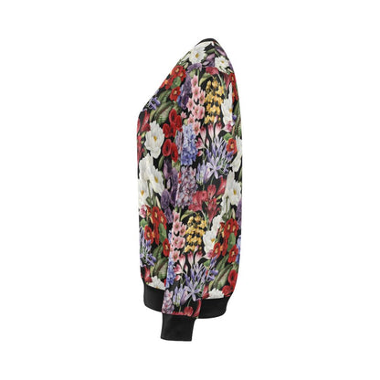 Summer Floral Pattern Print Design SF04 Women Long Sleeve Sweatshirt-JorJune