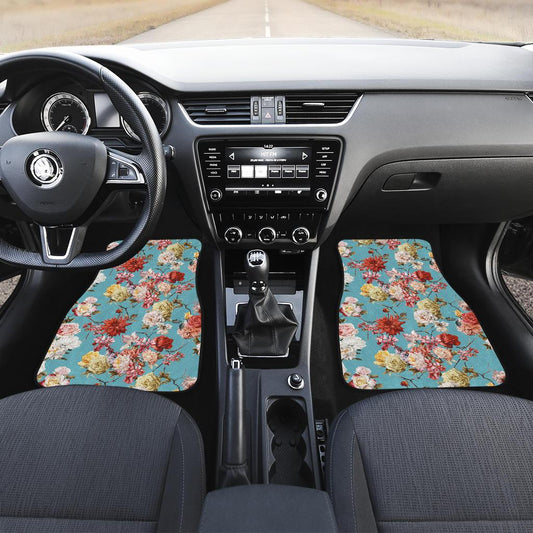 Summer Floral Pattern Print Design SF05 Car Floor Mats-JORJUNE.COM