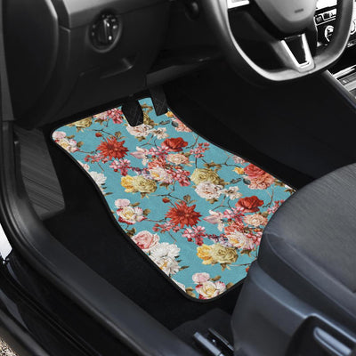 Summer Floral Pattern Print Design SF05 Car Floor Mats-JORJUNE.COM