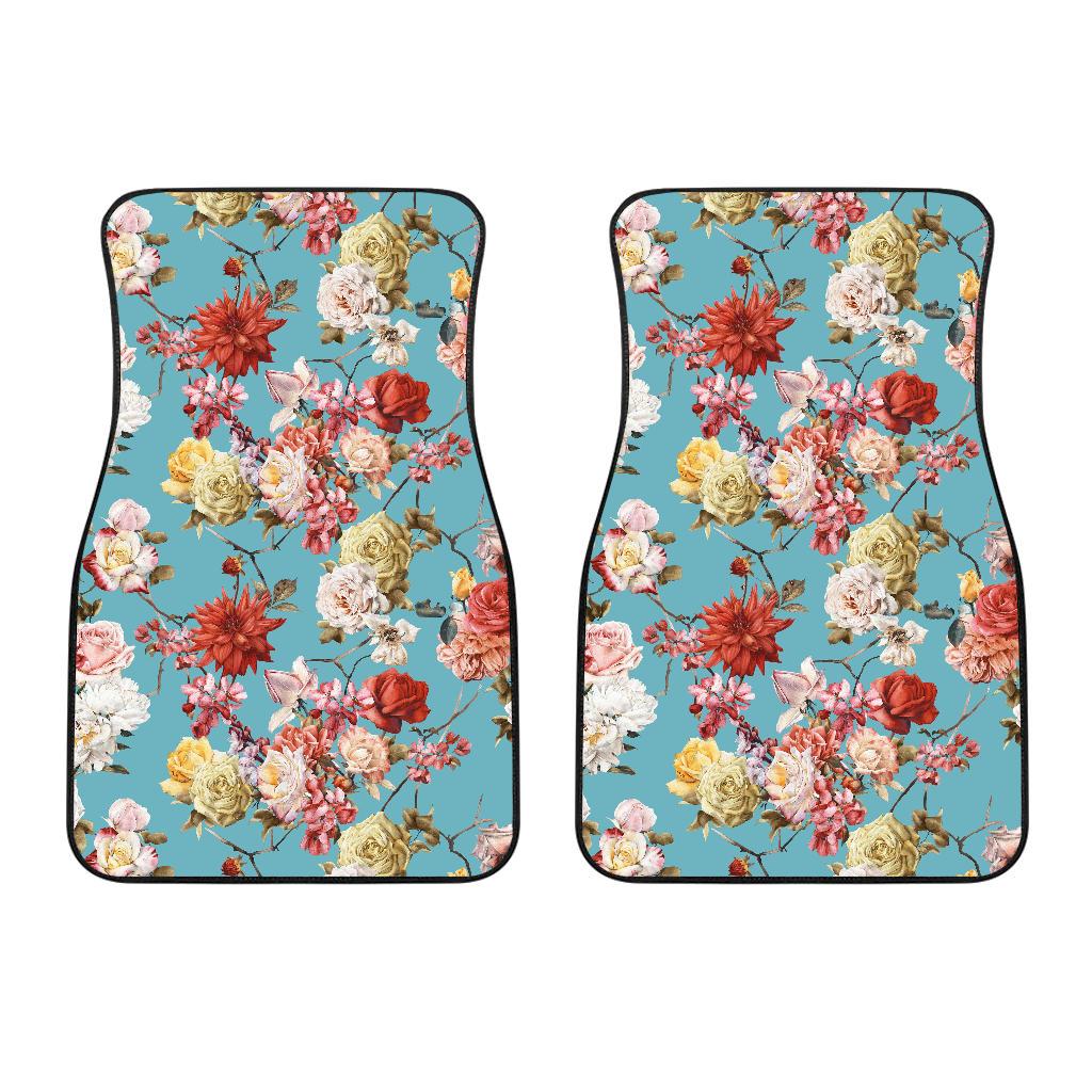 Summer Floral Pattern Print Design SF05 Car Floor Mats-JORJUNE.COM
