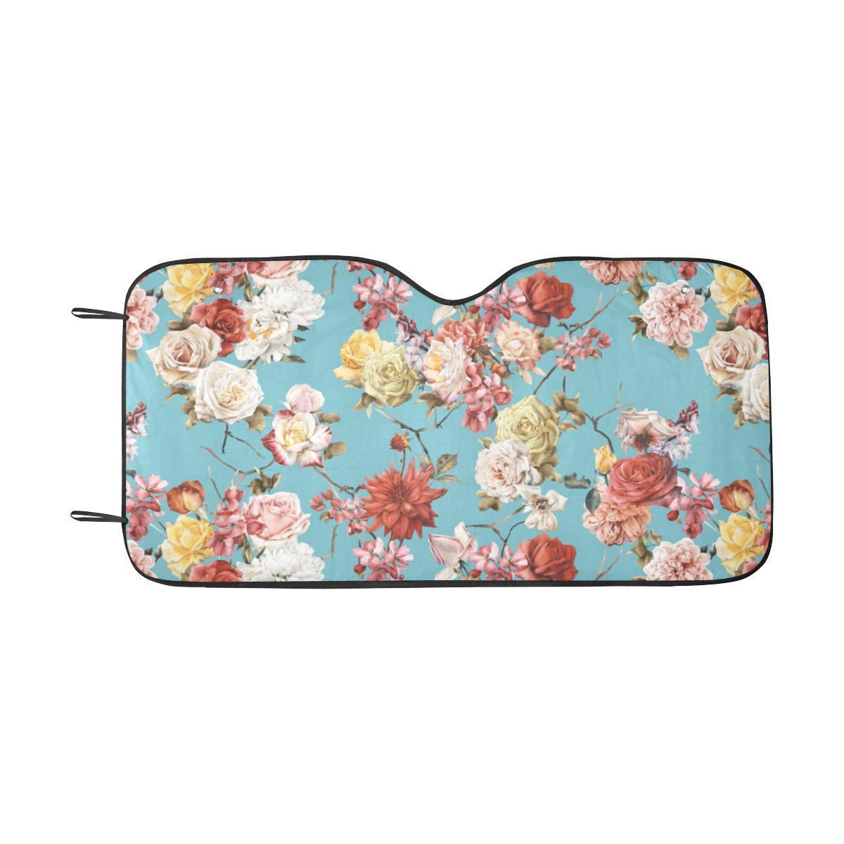 Summer Floral Pattern Print Design SF05 Car Sun Shade-JorJune
